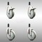 Service Caster 5 Inch 316SS Gray Poly Swivel 1-1/8 Inch Expanding Stem Caster Lock Brake, 2PK SCC-SS316TTLEX20S514-PPUB-2-S-2-118 - alternate 1